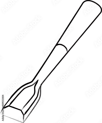 筆書き工具イラスト　ノミ