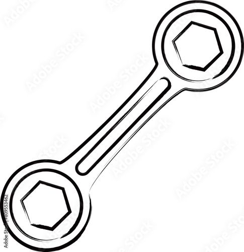 筆書き工具イラスト　チェットレンチ