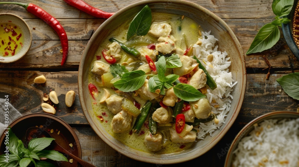 Culinary photo of Thai green curry. Culinary photo of Thai green curry.