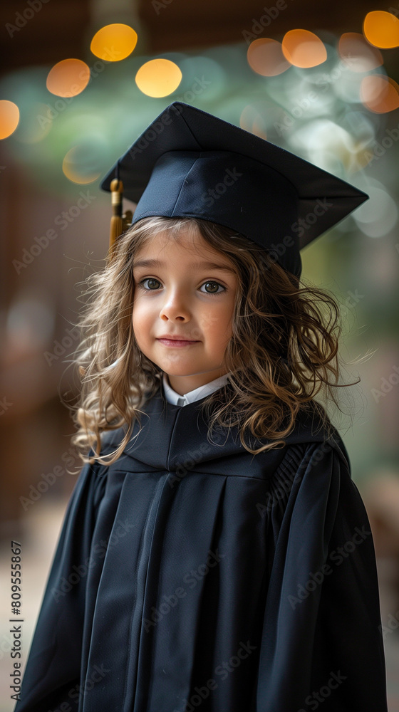 Obraz premium portrait of a child wearing graduate uniform