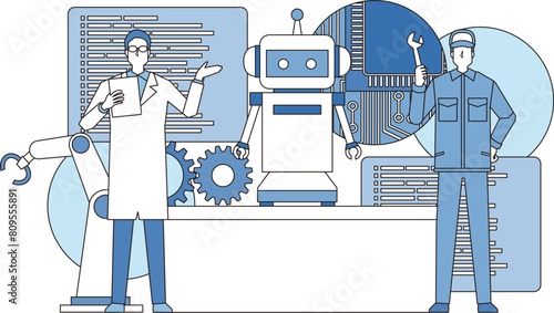 ロボットエンジニアのイメージイラスト