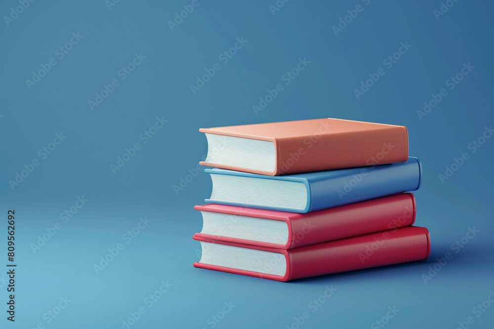 Cartoon book 3D rendering, education learning concept illustration Cartoon book 3D rendering, education learning concept illustration