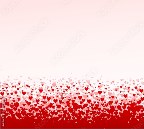 The red background with hearts. 