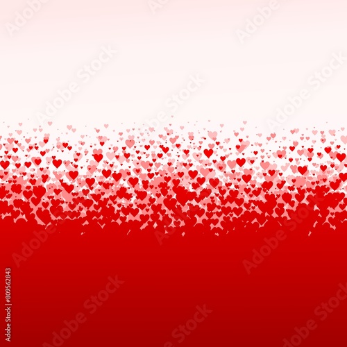 The red background with hearts.
 photo