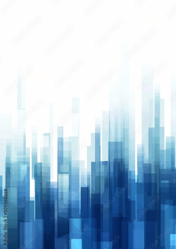 Abstract blue geometric design with flowing vertical lines and soft light.