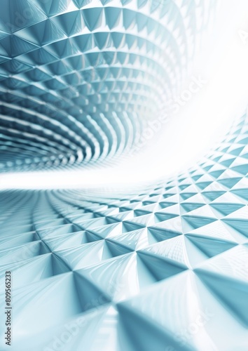 Blue abstract geometric pattern with light effects