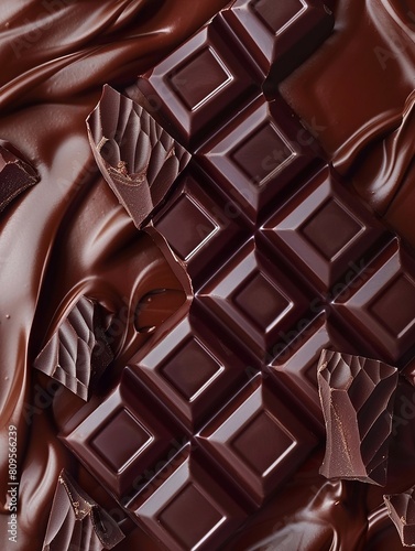 Abstract background image made of chocolate, World chocolate day.
