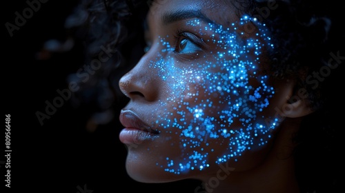  Futuristic high-definition digital fusion, clever integration of artificial intelligence, machine learning, and big data elements in a high-tech style, science, artificial intelligence technology, in