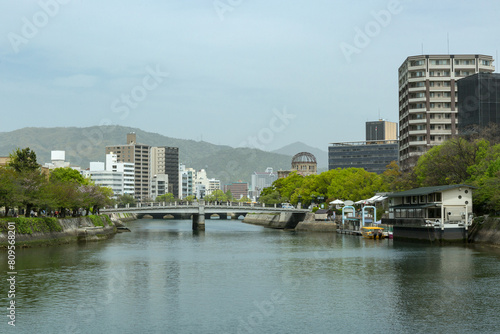 元安川と原爆ドーム周辺の景観（広島県広島市,Hiroshima）