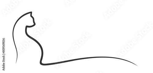 The symbol of a stylized black cat.