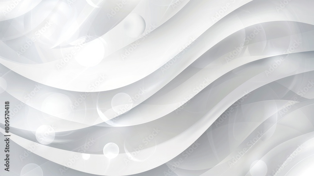 Fototapeta premium White abstract background with smooth lines. illustration for your design