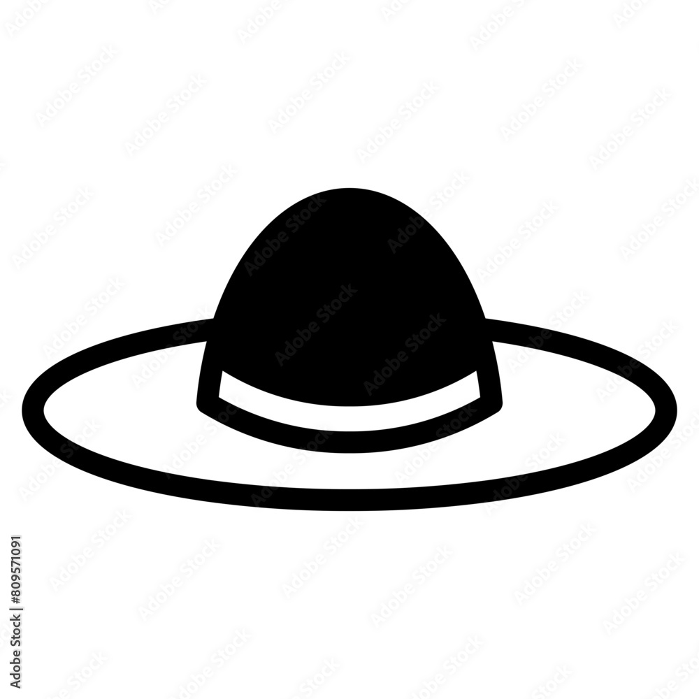 Pamela hat icon, outline vector sign, linear style pictogram isolated on white. Symbol, logo illustration. Editable stroke Pamela hat icon, outline vector sign, linear style pictogram isolated on white. Symbol, logo illustration. Editable stroke