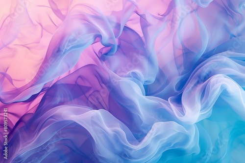 Dynamic Product Shot with Vibrant Gradient Background Shifting from Pastel Blues to Purples