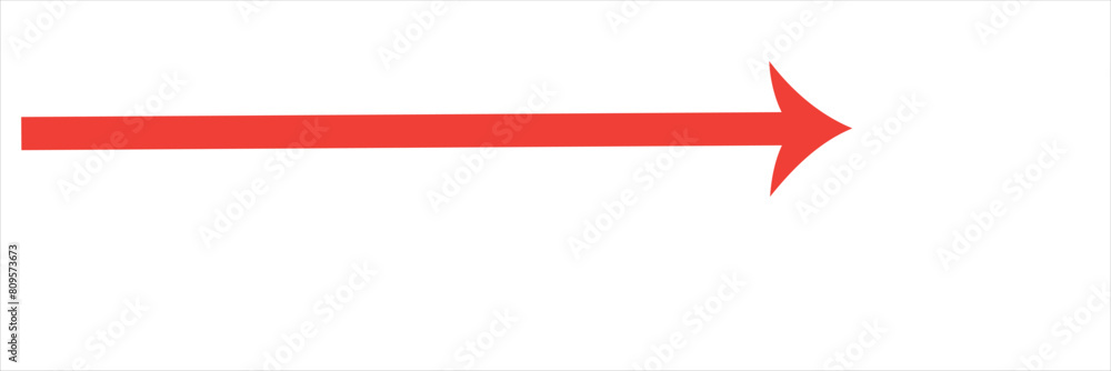 Blue horizontal straight arrow. Thin long arrow vector icon. Right thin line, blue cursor, horizontal arrow long Blue horizontal straight arrow. Thin long arrow vector icon. Right thin line, blue cursor, horizontal arrow long