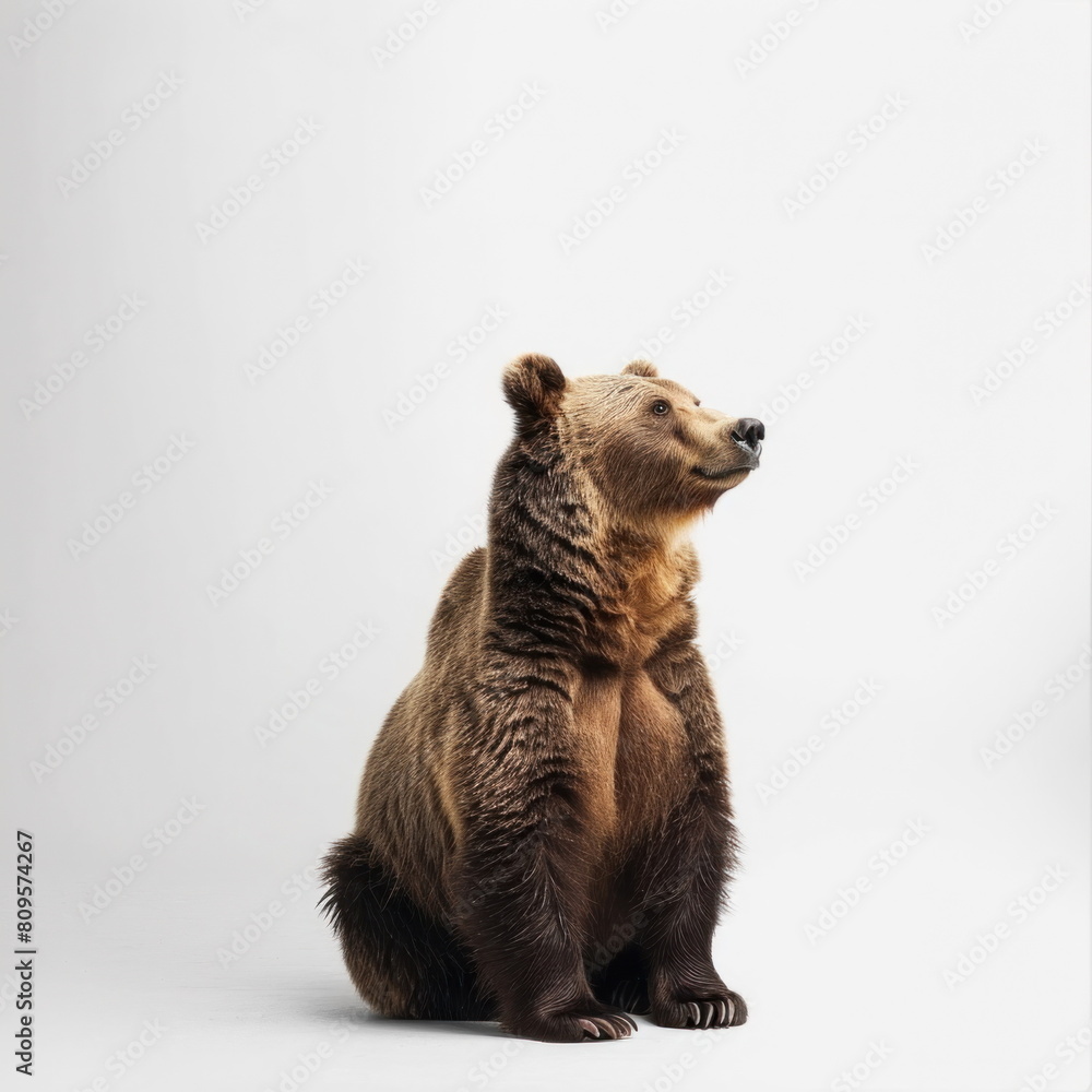 Obraz premium bear on white background