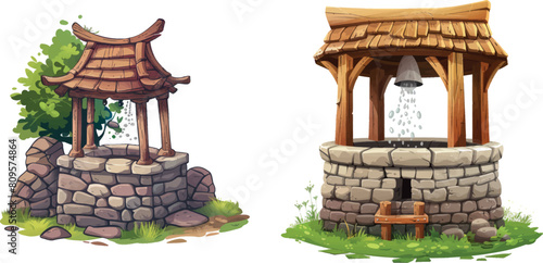  Rustic construction well