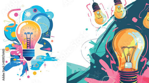 New idea banner. Background illustration of simplifying complex process