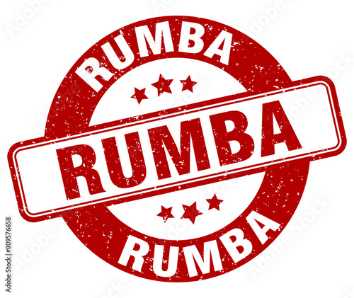 rumba stamp. rumba label. round grunge sign