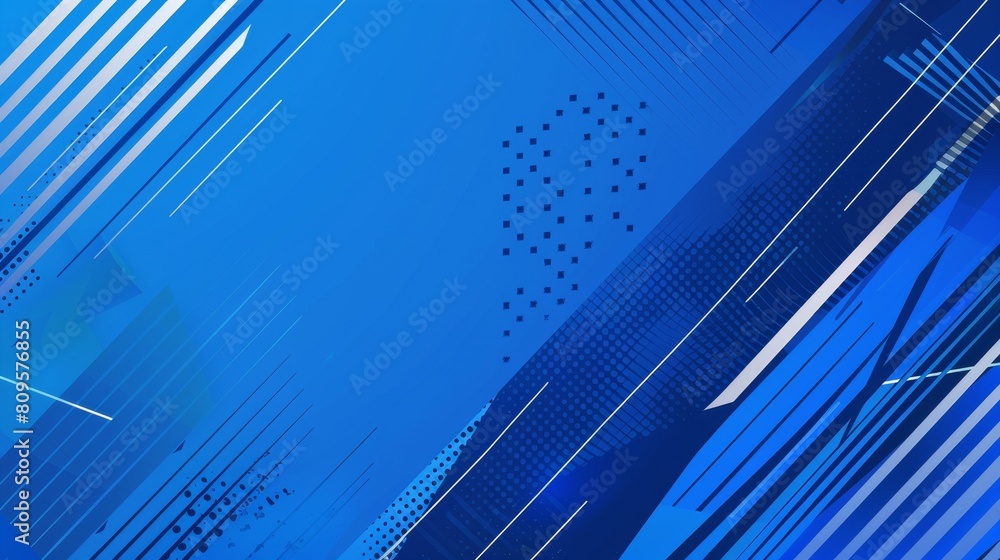 An abstract element is incorporated into a blue contemporary background An abstract element is incorporated into a blue contemporary background