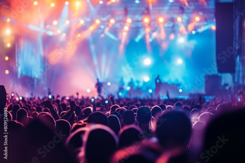 audience, festival, stage, crowd, audience, concert, event, performance, music festival, live music, outdoor event, stage lights, entertainment, excitement, celebration, gath