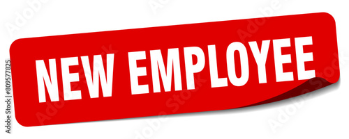 new employee sticker. new employee label