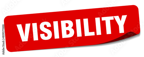 visibility sticker. visibility label