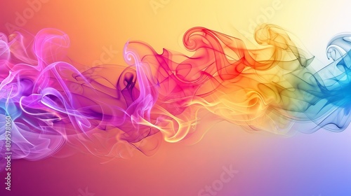 Modern colorful background with transparent smoke.