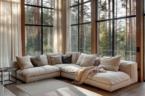 Minimalist Forest Living Room