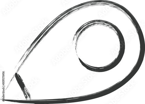 文房具関連の筆書き単品イラスト　接着テープ