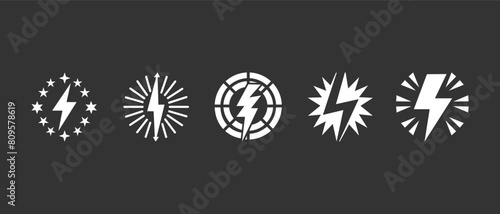 hand drawn doodle thunder bolt illustration vector isolated background
