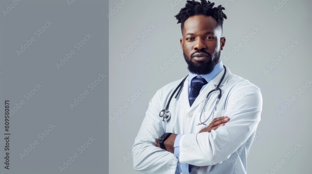 Confident Doctor with Stethoscope Confident Doctor with Stethoscope