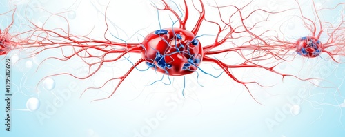 An illustration of diabetic neuropathy, nerve damage issues photo