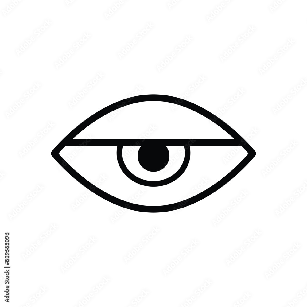 Eye icon set. Eyesight symbol. Retina scan eye icons. Simple eye design on white background. Eye icon set. Eyesight symbol. Retina scan eye icons. Simple eye design on white background.