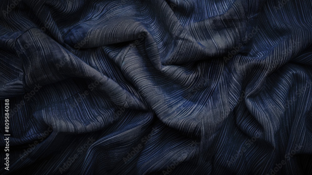 Obraz premium Stylish denim texture in the dark perfect for a trendy fashion backdrop