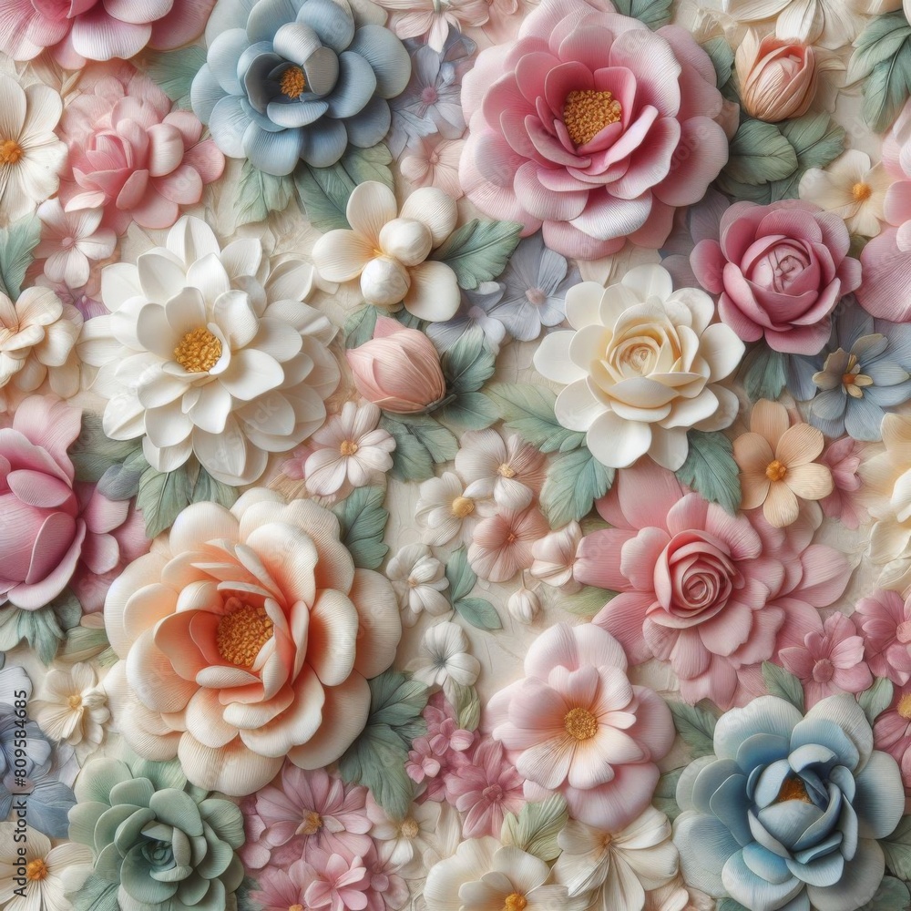 a floral pattern with flowers on it and a white background. a floral pattern with flowers on it and a white background.