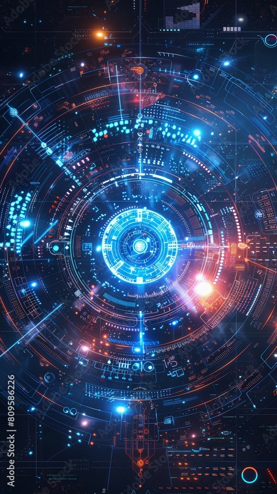 Abstract scientific realm concept art with glowing lines and fractal patterns Abstract scientific realm concept art with glowing lines and fractal patterns