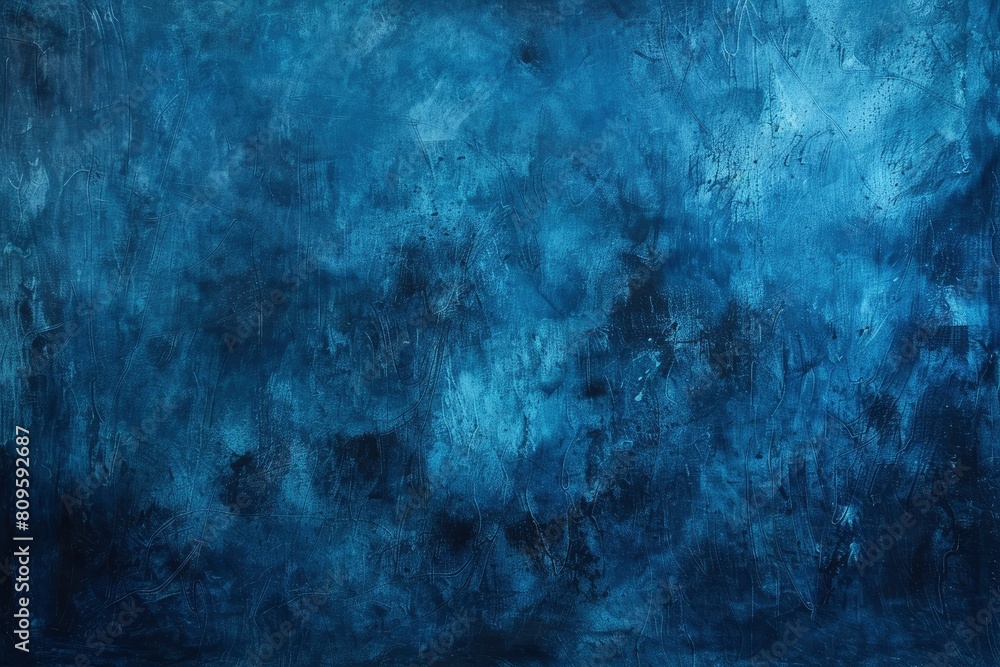 Painted canvas or muslin fabric cloth studio backdrop or background, suitable for use with portraits, products and concepts. Romantic strokes of blue shades - generative ai