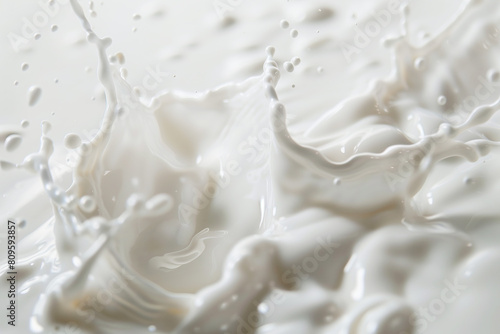 Splash of milk on a light background