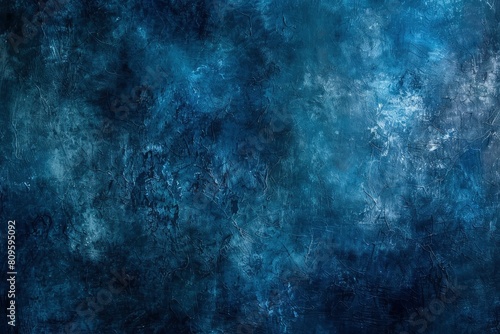 Painted canvas or muslin fabric cloth studio backdrop or background, suitable for use with portraits, products and concepts. Romantic strokes of blue shades - generative ai © Nia™