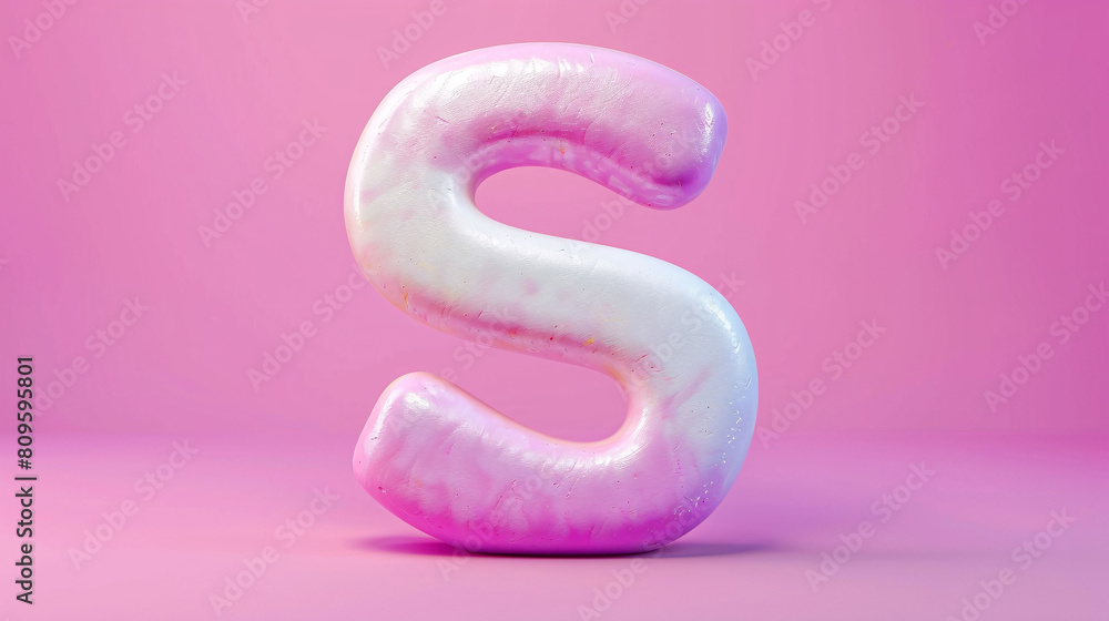 3D rendering letter S, 3d style decorated capital letter S 3D rendering letter S, 3d style decorated capital letter S