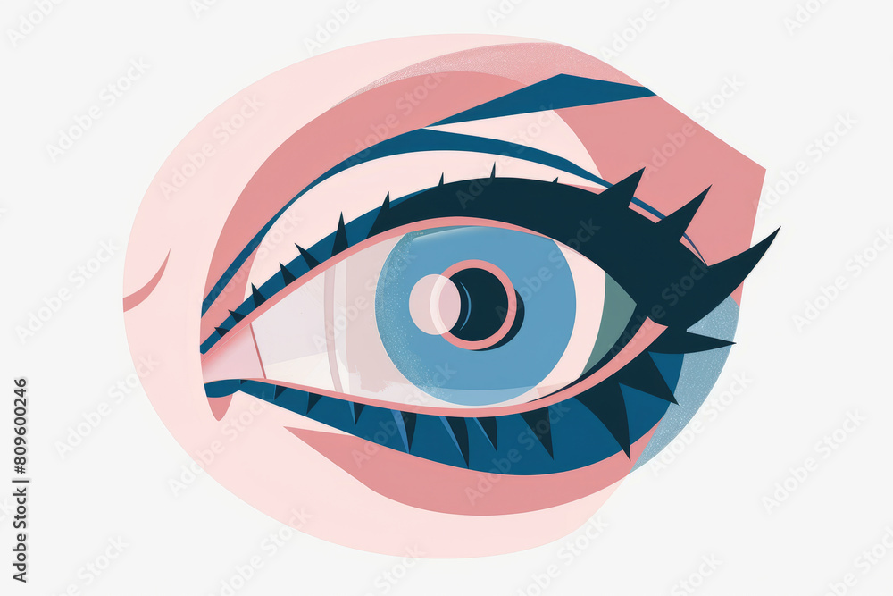 Artistic illustration of an eye with pastel colors Artistic illustration of an eye with pastel colors
