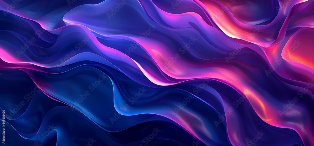 Obraz premium Abstract background with wavy patterns in blue and pink hues