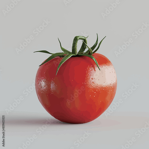 a tomato that has water droplets on it