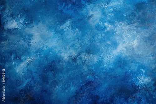 Painted canvas or muslin fabric cloth studio backdrop or background, suitable for use with portraits, products and concepts. Romantic strokes of blue shades - generative ai © Nia™