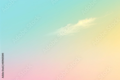 Pastel Sky with Gentle Cloud Abstract