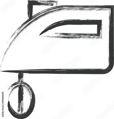 日用品関連の筆書き単品イラスト　泡立て機