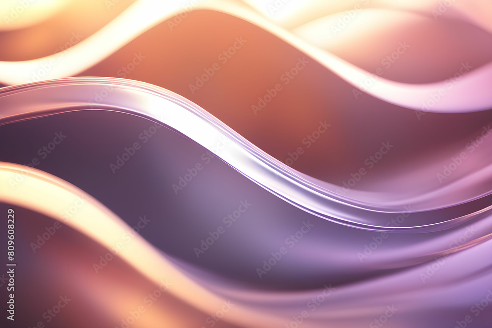 Naklejka premium Elegant 3d colorful wave with blurry background