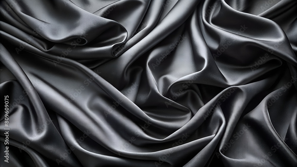 Fototapeta premium Black fabric background.