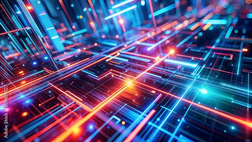 A close up of a colorful background with a blurry effect, illuminated glowing lines, glowing lines, futuristic background, vibrant light leaks, neon glowing lines, modern nocturnal background.