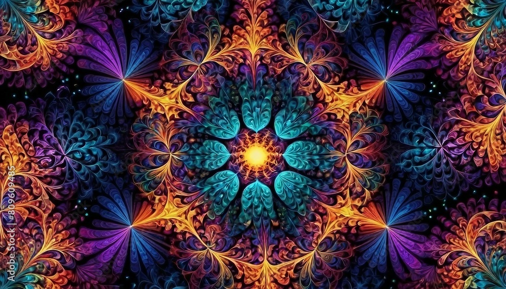 Infinite Complexity: Abstract Fractal Art Background, Showcasing Self-Repeating Geometric Patterns for a Mesmerizing and Intriguing Visual Display.
Infinite Complexity: Abstract Fractal Art Background, Showcasing Self-Repeating Geometric Patterns for a Mesmerizing and Intriguing Visual Display.